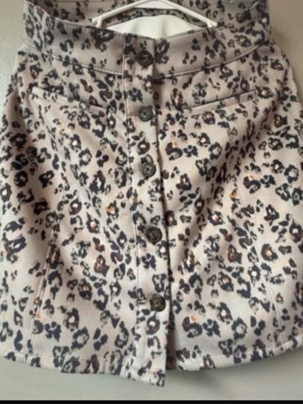 Maurices Leopard Button-Front A-Line Skirt - Cream, Black, Brown